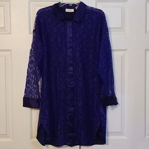 Vintage Gold Labe VS purple satin and lace…